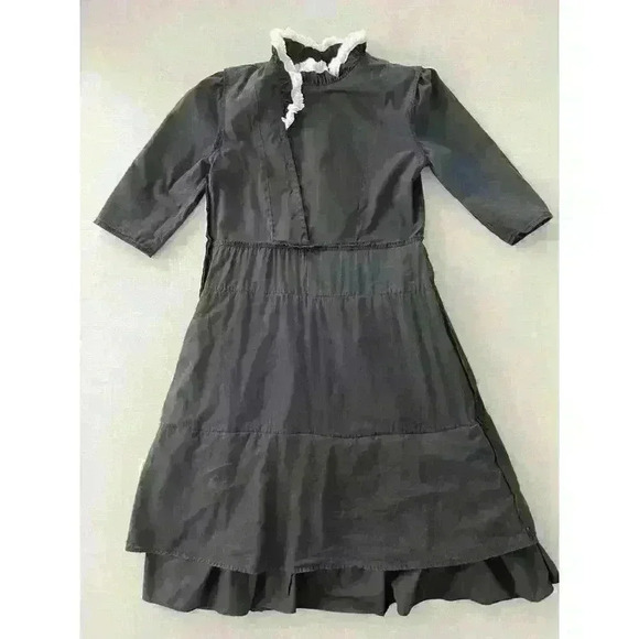 Ava & Lu Sz XS High Neck Dress Black Cotton WhimsyGoth Costume Halloween - Picture 12 of 14